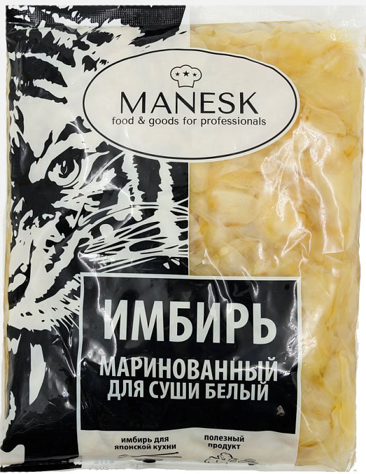 Имбирь белый "Manesk" маринованный 1 кг*10шт/кор.CN 