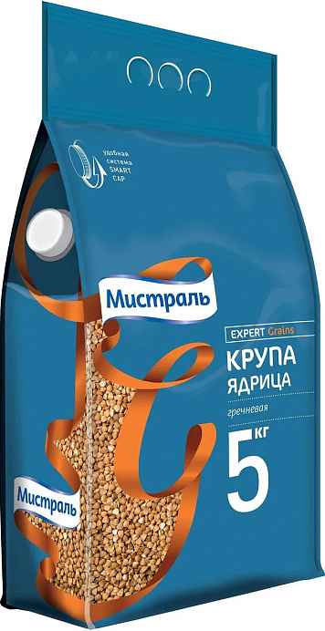 Гречка МИСТРАЛЬ ядрица 5кг/кор.RU 