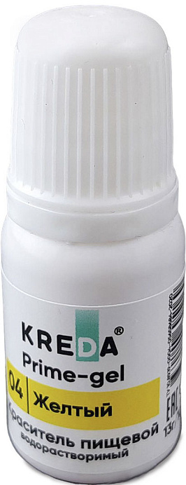Краситель желтый колорант KREDA 10 мл Prime-gel 04 