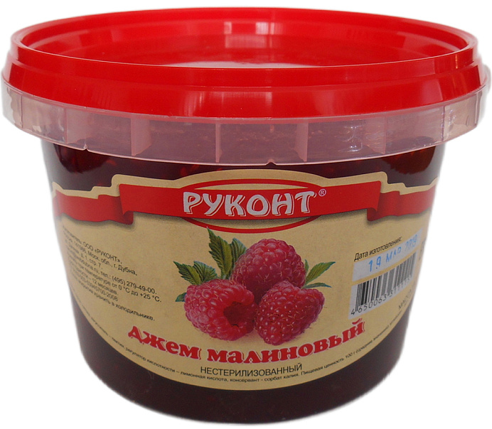 Джем малиновый РУКОНТ 900 г *6 шт./кор. RU 