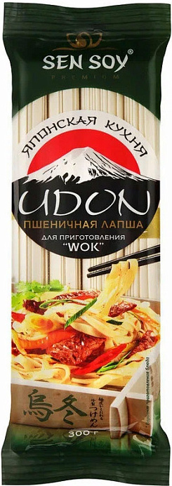 Лапша пшеничная "UDON" "СЭН СОЙ" 300 г*24шт/кор. CN 