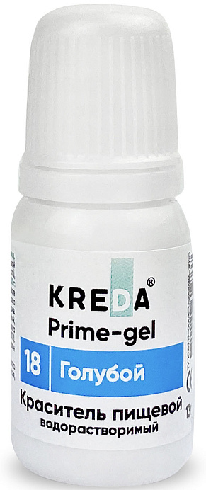 Краситель голубой колорант KREDA 10 мл Prime-gel 18 