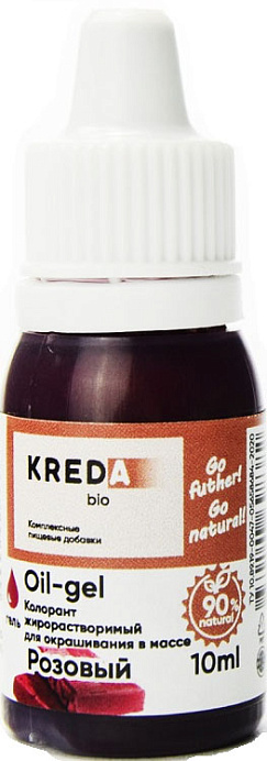 Краситель жирораств. розовый KREDA 10 мл Oil-gel 01 