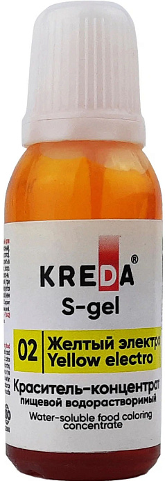 Краситель желтый электро KREDA 20 мл S-gel 02 