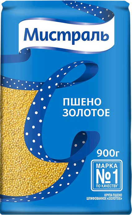 Пшено МИСТРАЛЬ Золотое 900 г * 12 шт/кор 