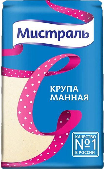 Крупа МИСТРАЛЬ манная 800 г * 12 шт/кор 