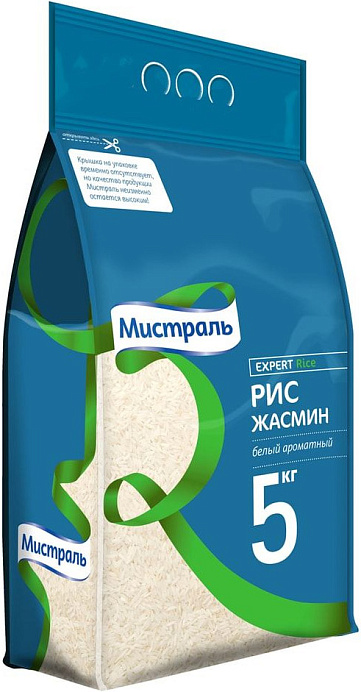 Рис МИСТРАЛЬ Жасмин 5кг/шт. RU 
