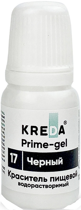 Краситель черный колорант KREDA 10 мл Prime-gel 17 