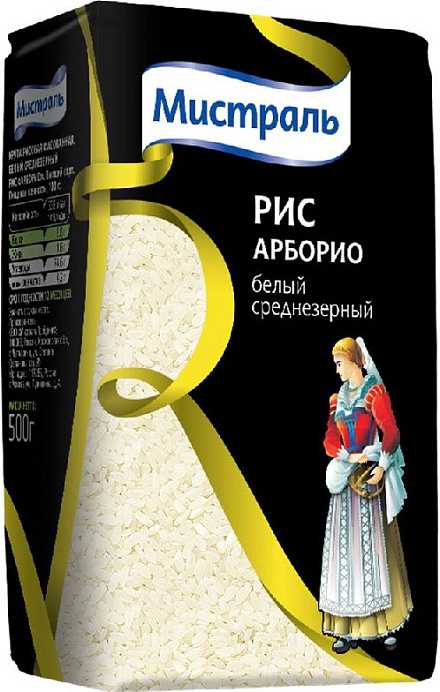 Рис МИСТРАЛЬ Арборио 500 г * 12 шт/кор 