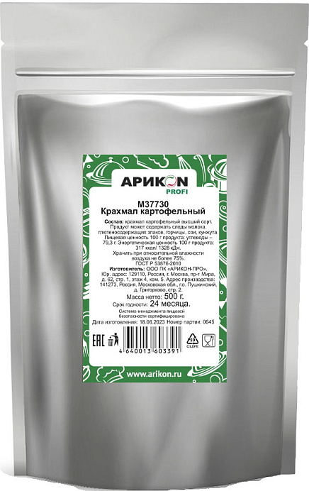 Крахмал картофельный АРИКОN PROFI 500 г *6 шт./кор. (М37730) RU 