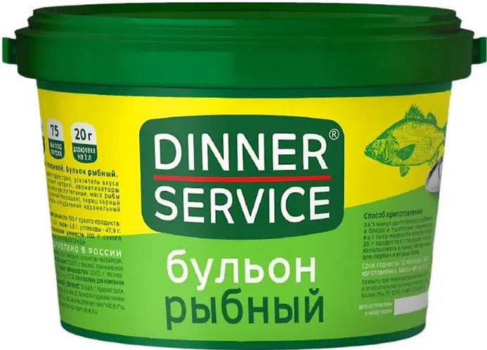 Бульон рыбный DINNER SERVICE 1,5кг/шт .RU 